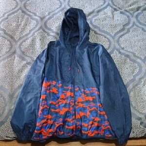 Russell Athletic Dark Blue Orenge Camo Windbreaker